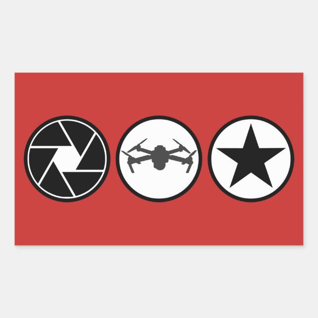 Aerial Photographer DJI Mavic USA Sticker (Front)