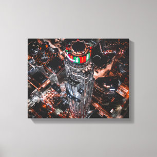 aerial photography of city buildings v canvas print