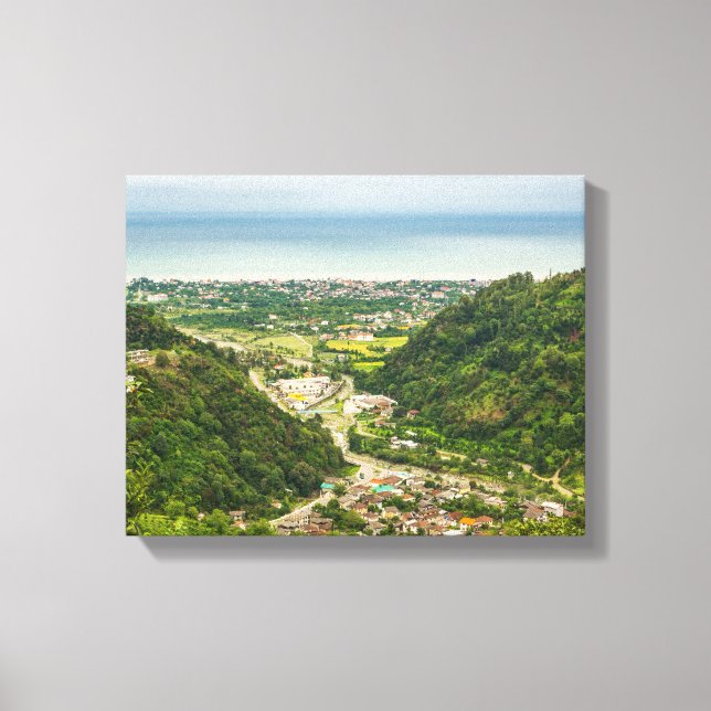 aerial photography of forest canvas print (Front)