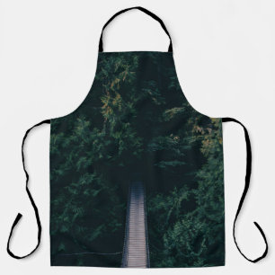 AERIAL PHOTOGRAPHY OF HANGING BRIDGE NEAR TREES APRON