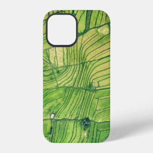 Aerial photography of rice field iPhone 12 case