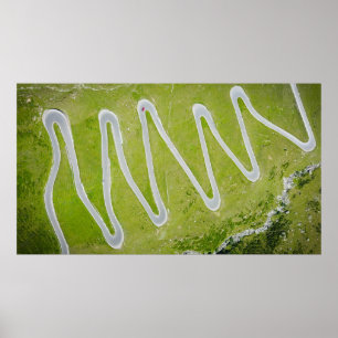 AERIAL PHOTOGRAPHY OF ROAD POSTER