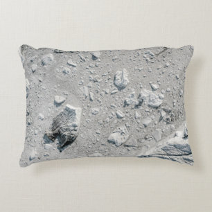 Aerial photography of rocks accent pillow