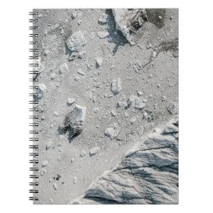 Aerial photography of rocks notebook