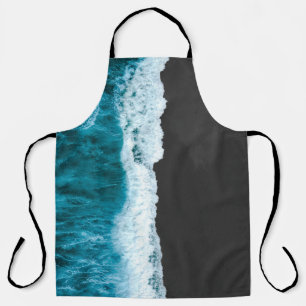 AERIAL PHOTOGRAPHY OF SEA WAVE APRON