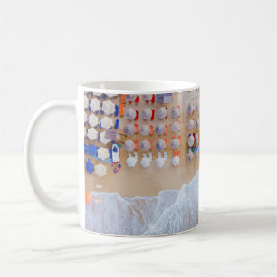 Aerial photography of seashore at daytime coffee mug