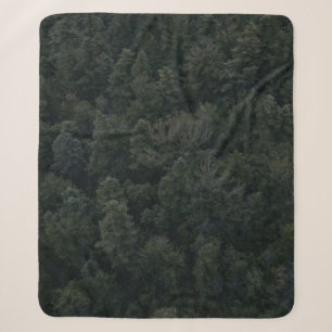 Aerial photography of trees sherpa blanket