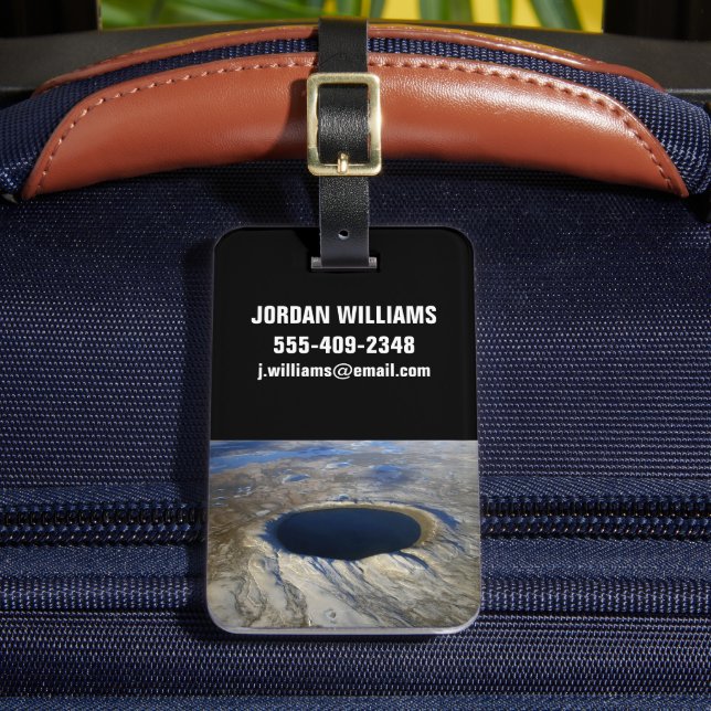 Aerial Pingualuit Crater, Quebec, Canada. Luggage Tag (Front Insitu 2)