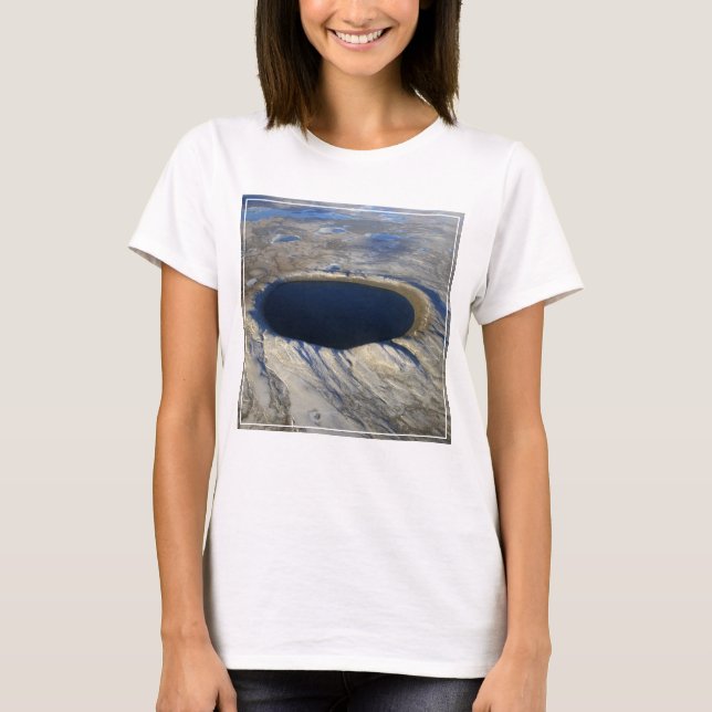 Aerial Pingualuit Crater, Quebec, Canada. T-Shirt (Front)