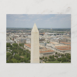 Aerial showing top of Washington Monument Postcard