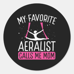 Aerial Silk Dancing Mom Mothers Day Aerial Hoop Ae Classic Round Sticker