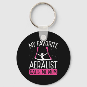 Aerial Silk Dancing Mom Mothers Day Aerial Hoop Ae Keychain