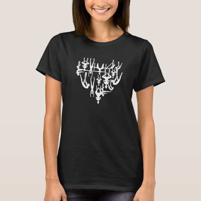 Aerial Silk Heart Aerialist Circus Acrobat Acrobat T-Shirt (Front)