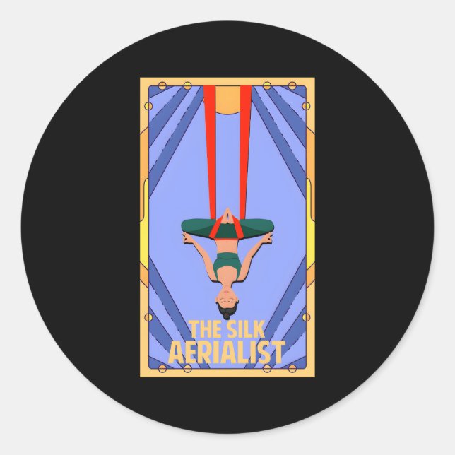 Aerial Silk The Silk Aerialist Classic Round Sticker (Front)