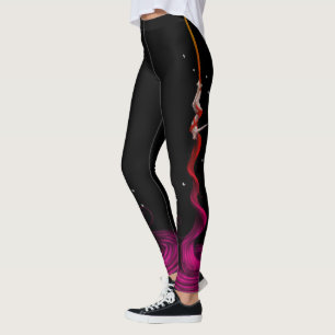 Aerial Silks Artist Fushia Fade Leggings
