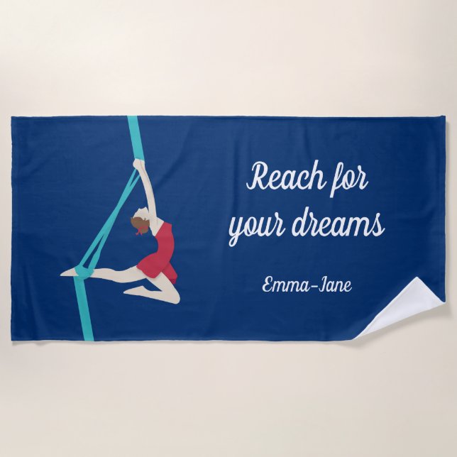 Aerial Silks Beach Towel (Front)