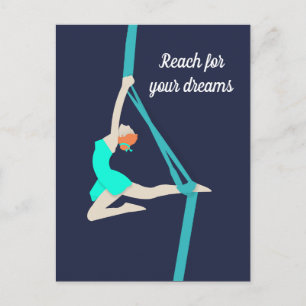 Aerial Silks - Blue Postcard