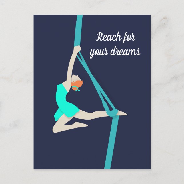 Aerial Silks - Blue Postcard (Front)