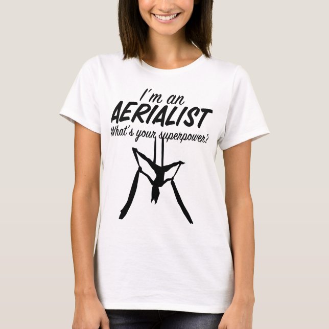 Aerial Silks Dancer Aerialist Air Yoga T-Shirt (Front)