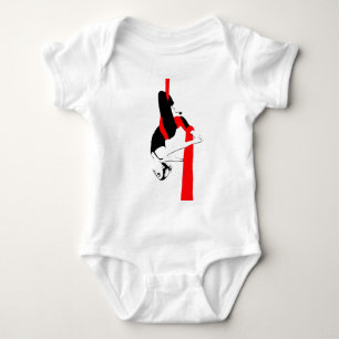 Aerial Silks Dancer Gemini Pose Baby Bodysuit