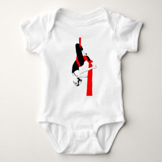 Aerial Silks Dancer Gemini Pose Baby Bodysuit