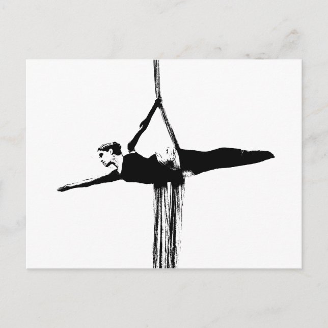 Aerial Silks Dancer Postcard (Front)