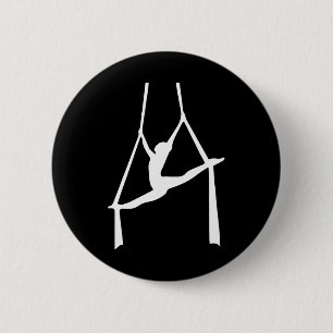 Aerial Silks Dancer Trapeze Aerialist Air Yoga 2 Inch Round Button