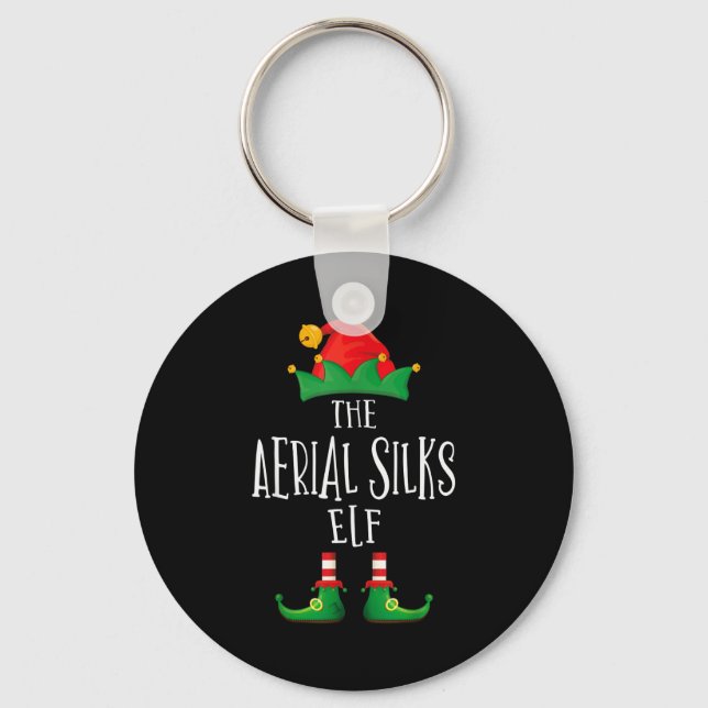 Aerial Silks Elf Shirt Family Matching Pyjamas Chr Keychain (Front)