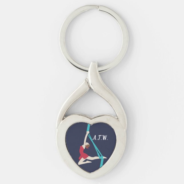 Aerial Silks Keychain (Front)