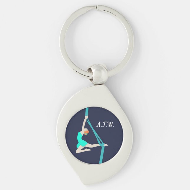 Aerial Silks Keychain (Front)