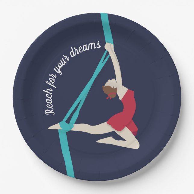 Aerial Silks Paper Plate (Front)