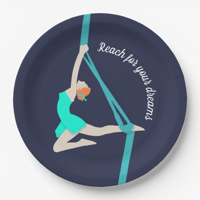Aerial Silks Paper Plate (Front)
