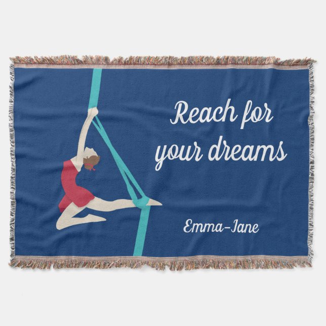 Aerial Silks Throw Blanket (Front)