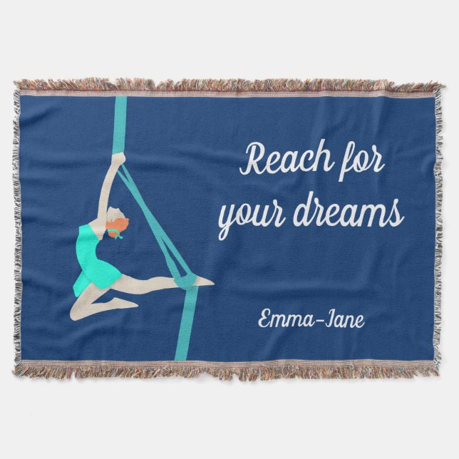 Aerial Silks Throw Blanket (Front)