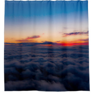 Aerial sunset view over the Blue Ridge Mountains f