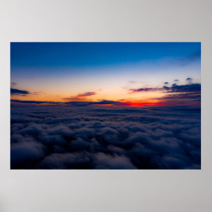 Aerial sunset view over the Blue Ridge Mountains f Poster