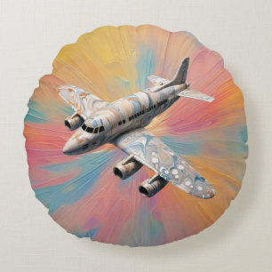 "Aerial Symphony" Round Pillow