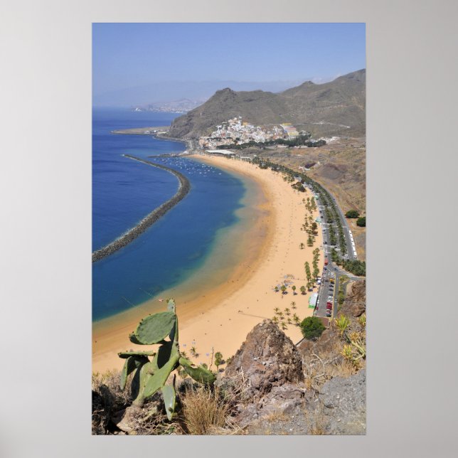 Aerial view a beach of Tenerife Poster (Front)