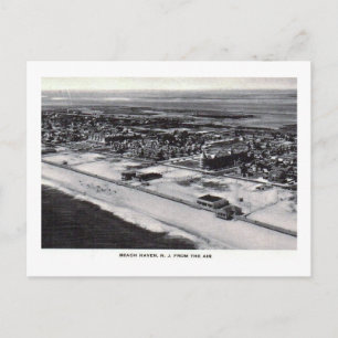 Aerial View, Beach Haven NJ Vintage Postcard