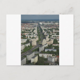 Aerial view Karl Marx Allee Berlin Germany Postcard
