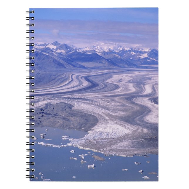 Aerial view Lowell Glacier, Kluane National Notebook (Front)