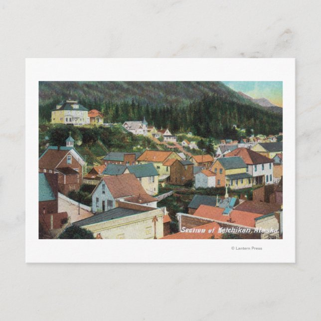 Aerial View of a Section of the City Postcard (Front)