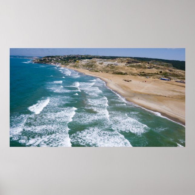 Aerial view of Black Sea coast of Istanbul, Poster (Front)