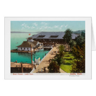Aerial View of Boat House, Lake, Leshi Park