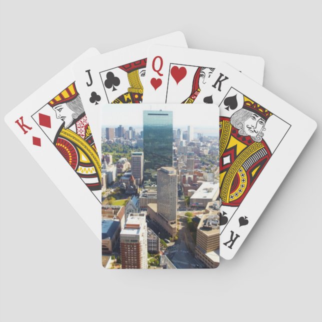 Aerial view of Boston 2 Playing Cards (Back)