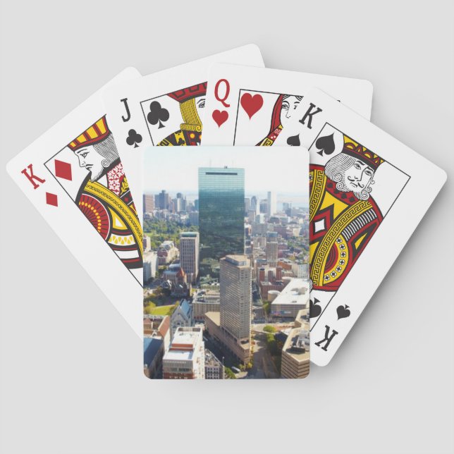 Aerial view of Boston 2 Playing Cards (Back)