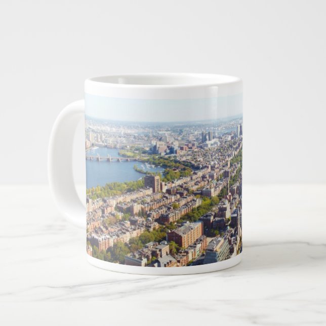 Aerial view of Boston Large Coffee Mug (Front Left)