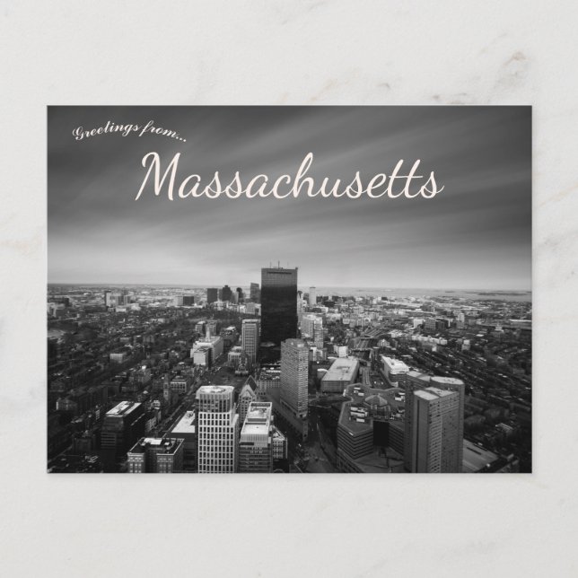 Aerial View of Boston Massachusetts Postcard (Front)