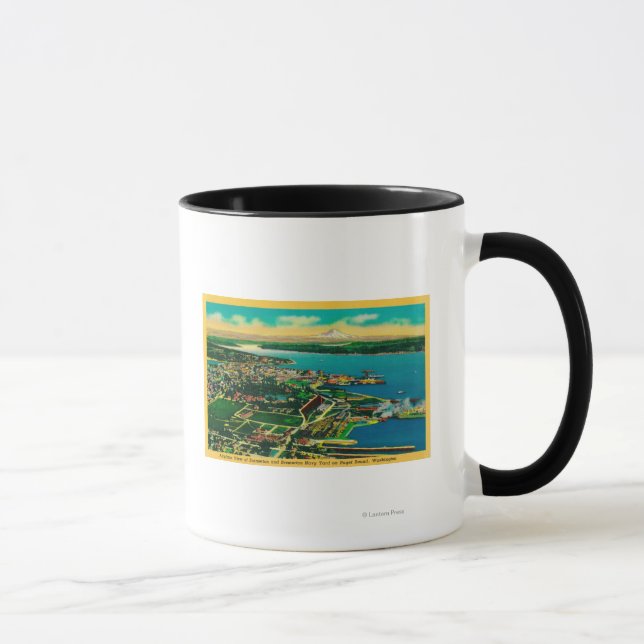 Aerial view of Bremerton and Bremerton Navy Yard Mug (Right)