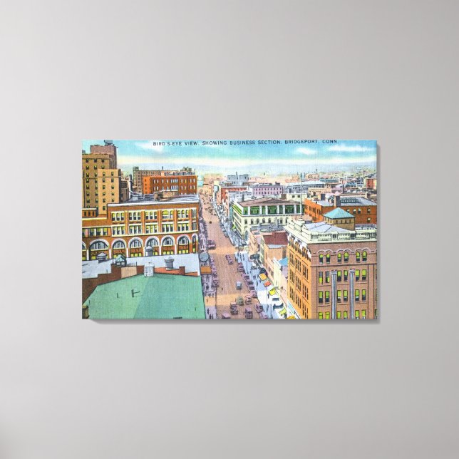 Aerial View of Business Section of the City Canvas Print (Front)